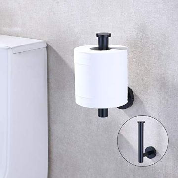 TASTOS Matte Black Toilet Paper Holder SUS304 Stainless Steel