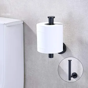 TASTOS Matte Black Toilet Paper Holder SUS304 Stainless Steel