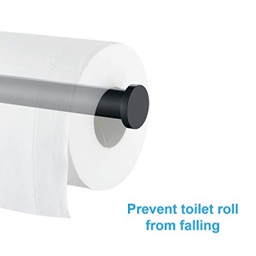 TASTOS Matte Black Toilet Paper Holder SUS304 Stainless Steel