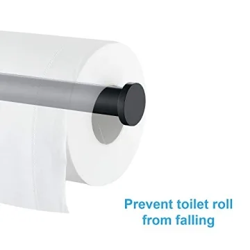 TASTOS Matte Black Toilet Paper Holder SUS304 Stainless Steel