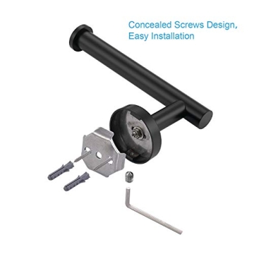 TASTOS Matte Black Toilet Paper Holder SUS304 Stainless Steel