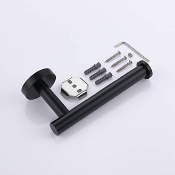TASTOS Matte Black Toilet Paper Holder SUS304 Stainless Steel