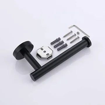 TASTOS Matte Black Toilet Paper Holder SUS304 Stainless Steel