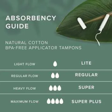 Veeda 100% Natural Cotton Tampons - Regular Absorbency with leak proof protection - Compact BPA-Free Applicator - Unscented & Free from Chlorine, Toxin - 16 Count