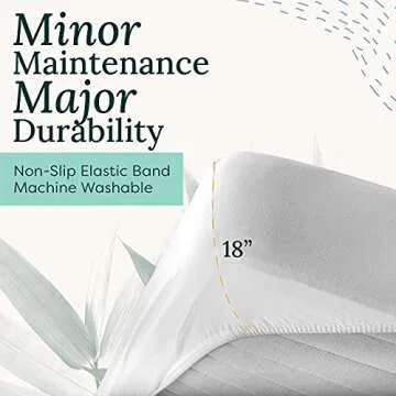 Zen Mattress Pad Cover - Cooling Bed Topper & Waterproof Protector w/Deep Pockets, King Size, White