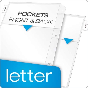 Tops Cardinal Plastic Binder Dividers with Double Pockets 5-Tab