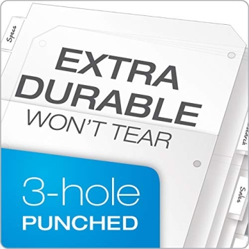 Tops Cardinal Plastic Binder Dividers with Double Pockets 5-Tab