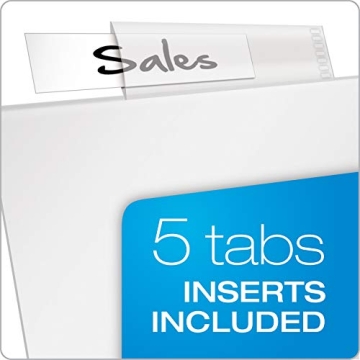 Tops Cardinal Plastic Binder Dividers with Double Pockets 5-Tab