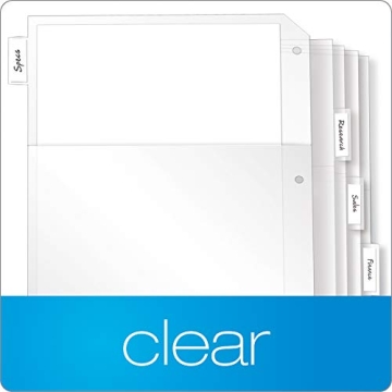 Tops Cardinal Plastic Binder Dividers with Double Pockets 5-Tab