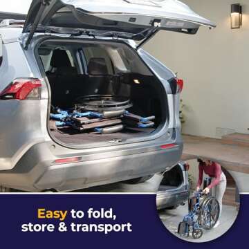 Drive Medical Lightweight Folding Wheelchair for Easy Mobility