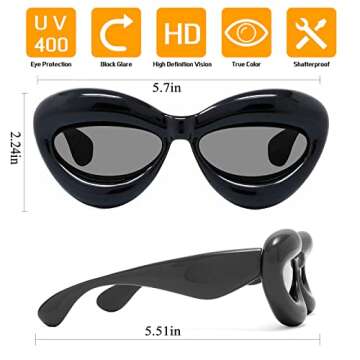 Akirawang Oversized Cat-eye Sunglasses for Women