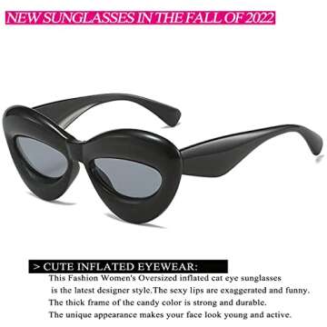 Akirawang Oversized Cat-eye Sunglasses for Women