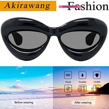 Akirawang Oversized Cat-eye Sunglasses for Women