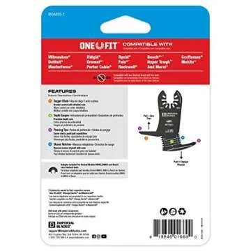 Imperial Blades IBOA800-1 One Fit™ 4-in-1 Features Drywall Blade, 1PC