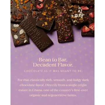 Spring & Mulberry Date-Sweetened Chocolate – 5-Bar Embellished Pack, Flavors with Fruits, Nuts, Spices & Essential Oils for the Perfect Treat