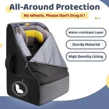 YOREPEK Car Seat Travel Bag - Padded & Compatible