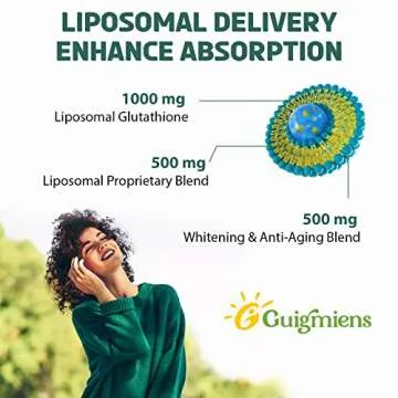 Liposomal Glutathione, Superior Absorption, Liquid Glutathione Supplement, Powerful Antioxidant, Liver Detox, Immune Enhancer, Soy-Free, Non-GMO, Vegan & Gluten Fre, 4 fl.oz,1500 mg