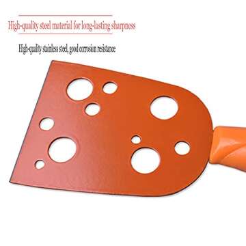 DKE&YMQ Cheese Knife Set 5 Pcs, Stainless Steel Cheese Knife Fork Spreader with Colorful Handles, Accessory for Deli Platter and Cheese Board