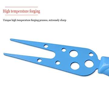 DKE&YMQ Cheese Knife Set 5 Pcs, Stainless Steel Cheese Knife Fork Spreader with Colorful Handles, Accessory for Deli Platter and Cheese Board