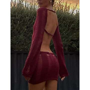 Argeousgor Women Y2k Knitted Short Dress Colorful Bodycon Mini Dresses Slim Fit Spaghetti Strap Dress Beach Wear Sundress