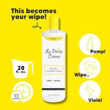 La Petite Creme Organic Diaper Lotion for Infants - Gentle Care