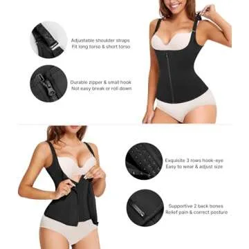 Nebility Waist Trainer Corset for Women - Adjustable & Comfortable