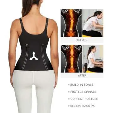 Nebility Waist Trainer Corset for Women - Adjustable & Comfortable