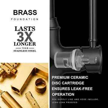 Lava Odoro Gold Kitchen Faucet with Pull Down Sprayer