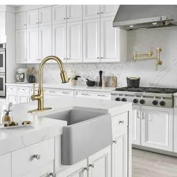 Lava Odoro Gold Kitchen Faucet with Pull Down Sprayer
