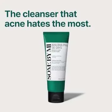 SOME BY MI AHA BHA PHA 30 Days Miracle Acne Clear Foam + Toner - 3.38Oz+5.07Oz - Made from Tea Tree Leaf for Sensitive Skin - Daily Face Wash and Toner for Sebum and Dead Cells - Korean Skin Care
