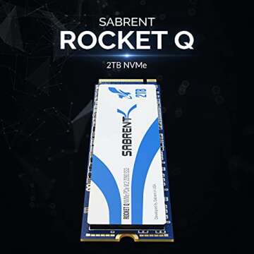 SABRENT Rocket Q 2TB NVMe PCIe M.2 2280 High-Speed SSD for Rapid Data Access