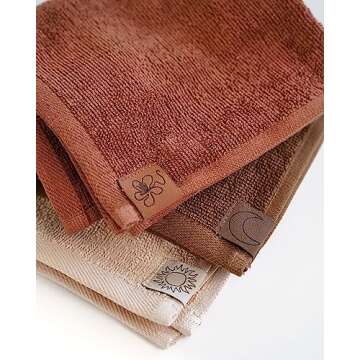 SWEET JULY Skin Face Towel Set Day & Night, Makeup Removal, 100% Cotton, Soft, Absorbent, Daily Use, Pack of 6