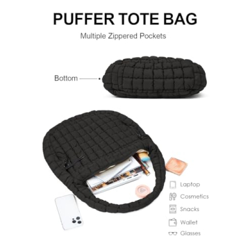 LEXSION Women's Lightweight Quilted Puffer Tote