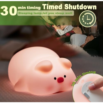 Adorable Pig Lamp: Fun Rechargeable Nightlight for Kids