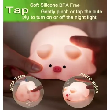 Adorable Pig Lamp: Fun Rechargeable Nightlight for Kids