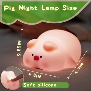 Adorable Pig Lamp: Fun Rechargeable Nightlight for Kids