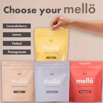 Mellö Magnesium Supplement Superblend Powder - Magnesium Glycinate with L-Theanine, GABA, and 70 Trace Minerals - Supports Sleep, Relaxation, Balanced Energy - Unflavored, 30 Servings