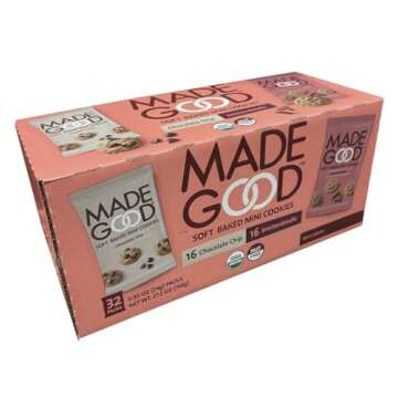 MadeGood Soft Baked Mini Cookies 32 Packs Chocolate & Snickerdoodle