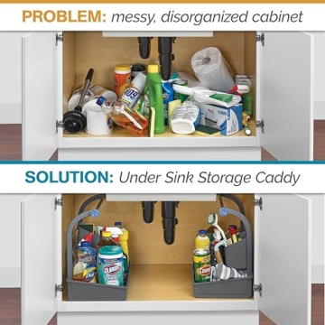 Polder Under Sink Storage Caddy for Kitchen and Bathroom