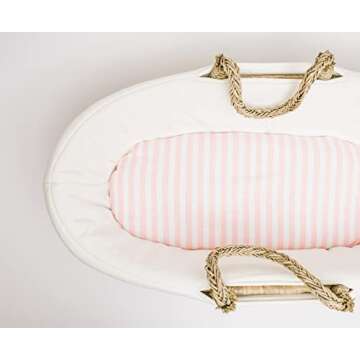 NODNAL 3 Fitted Bassinet Sheets for Baby Girls