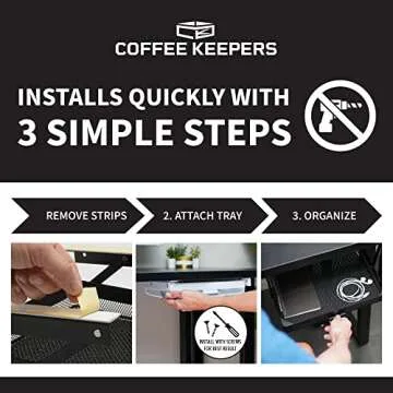 Everything Keeper - Organizer for Home, Kitchen, Bathroom, RV, Small Spaces - Storage Organizers - Compact Metal Basket - Under Cabinet Holder - Easy Install - Holds Strong - 13 x 10 x 2.5 in - Black