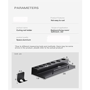 DALUOBO Dyson Airwrap Holder Wall Mounted Organizer Black