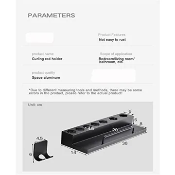 DALUOBO Dyson Airwrap Holder Wall Mounted Organizer Black