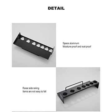 DALUOBO Dyson Airwrap Holder Wall Mounted Organizer Black