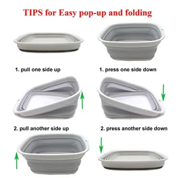 Collapsible Dishpan SAMMART - Space Saving Washing Tub