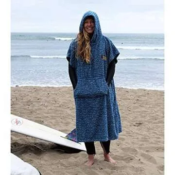 Open Road Goods Surf Poncho Hooded Towel for Water Sports