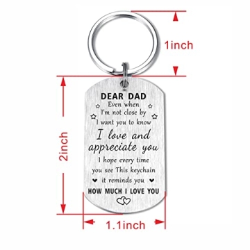 Heartfelt Keychain Birthday Gift for Dad - I Love You