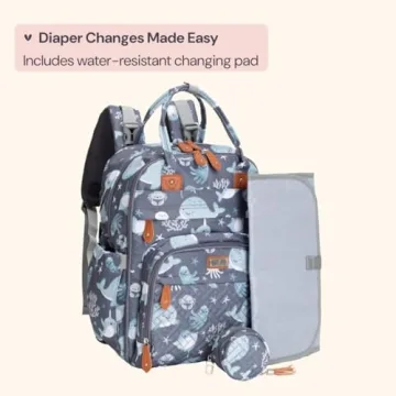 BabbleRoo Diaper Bag Backpack - Stylish Baby Essentials