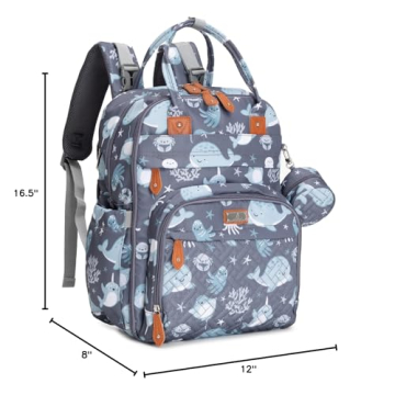 BabbleRoo Diaper Bag Backpack - Stylish Baby Essentials