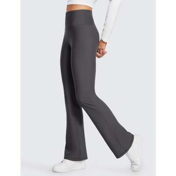 CRZ YOGA Fleece Lined Flare Leggings for Ultimate Comfort